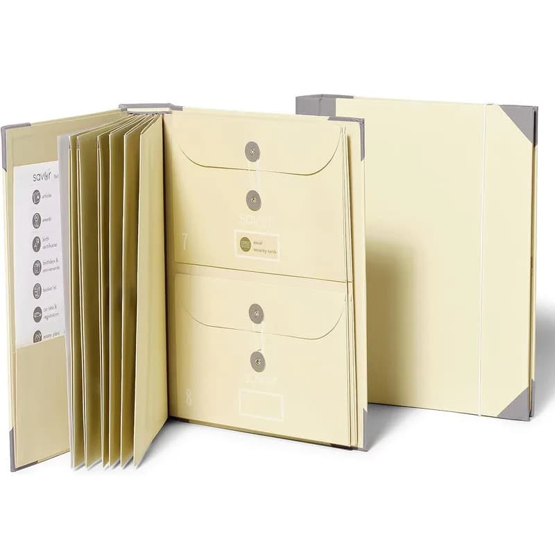 Cartelle espandibili multifunzionali blu/giallo/rosa Nuove cartelle di file tascabili Borsa per documenti in fisarmonica Cartella di file per ufficio 33x27 cm