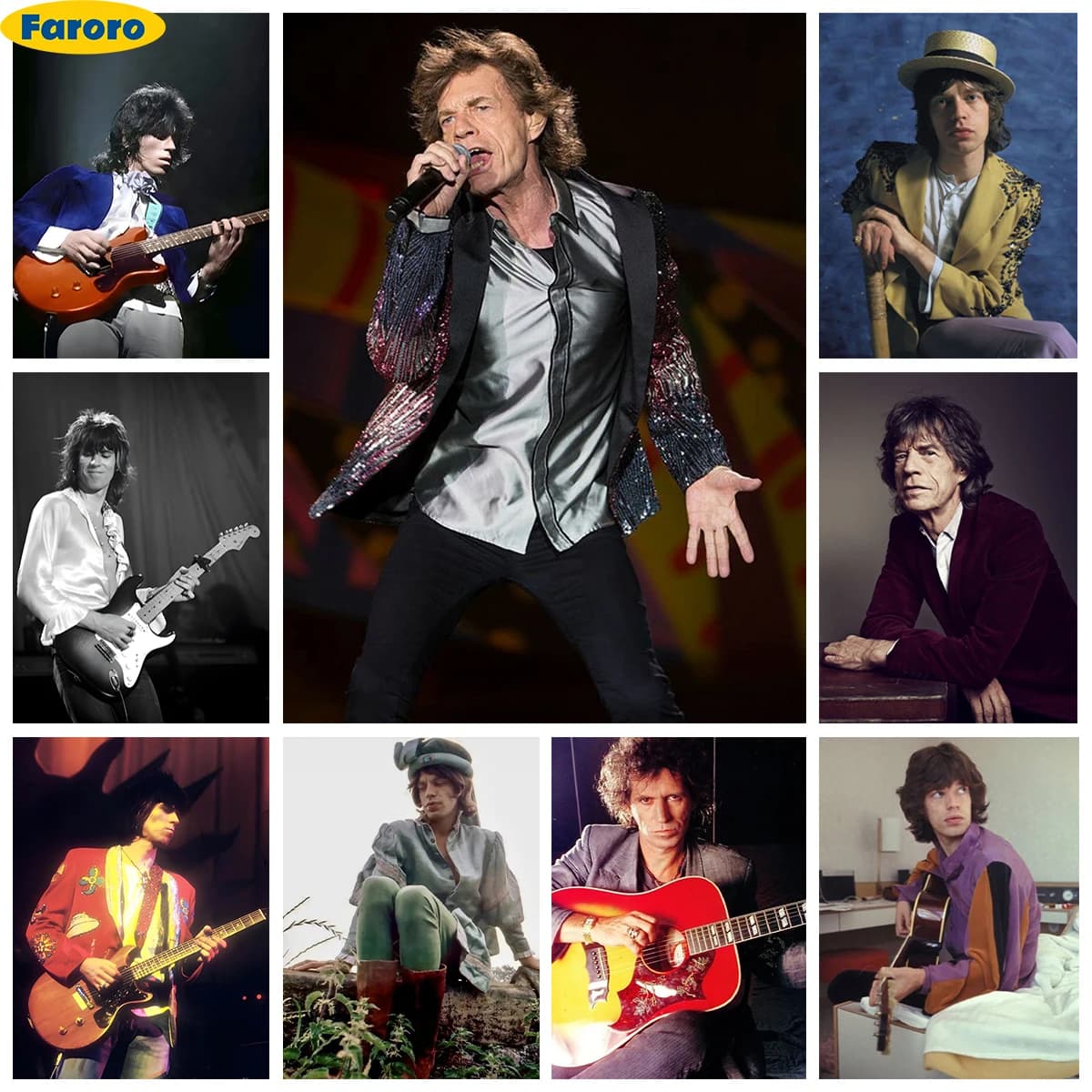 Mick J-Jagger Diamond Painting Kit British Rock Singer Poster DIY Diamond Embroidery Cross Stitch Music Fan Gift Home Wall Decor