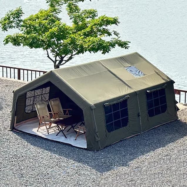Tenda Gonfiabile di Lusso Grande 17.2, Impermeabile e Resistente, per 10 Persone, per Campeggio e Feste all'Aperto