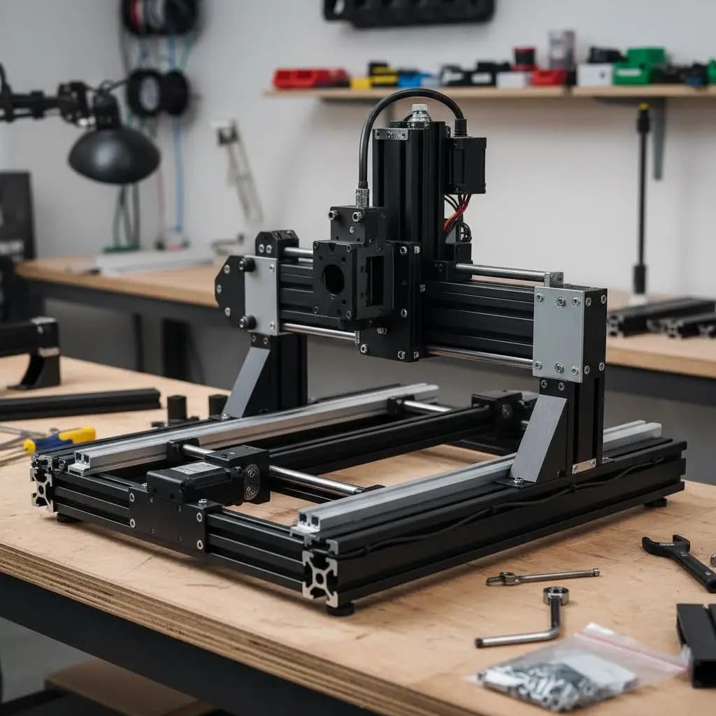 Supporto per canale in lega di alluminio da 1200 mm, 4 pezzi, per stampante 3D, macchina CNC, incisione laser, nero, standard europeo, anodizzato lineare