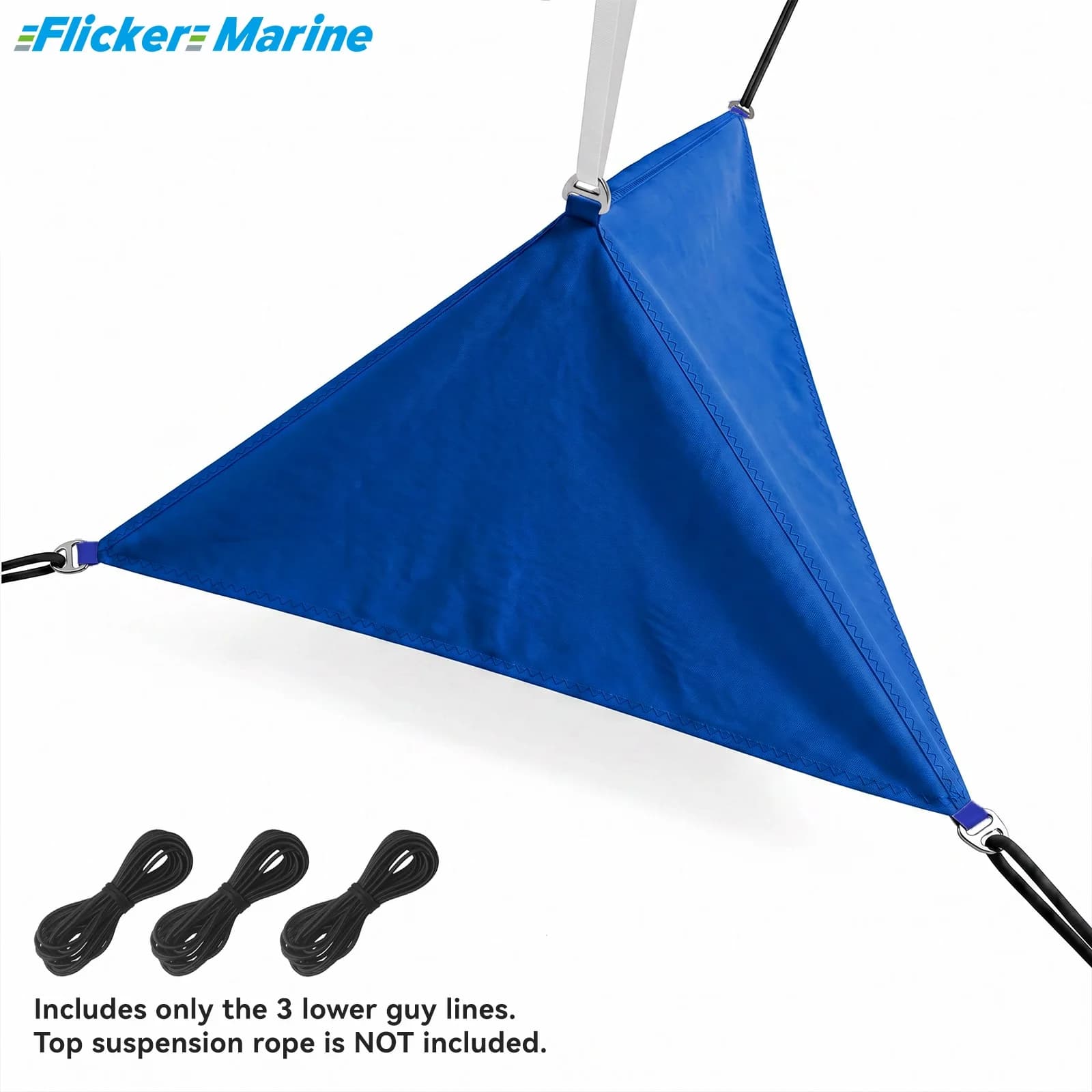 Flicker Colorful Triangular Hatch Sunshade, Polyester Boat Hatch Shade Cover, UV Resistant, with Rope, 2 Sizes, 4 Colors