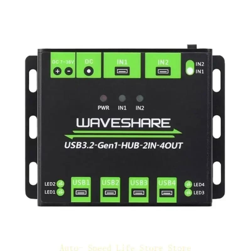 02DA USB 3.2 Hub 2 in 4 Out,Extended Ports Switchable Inputs, Enhanced MTT Technology