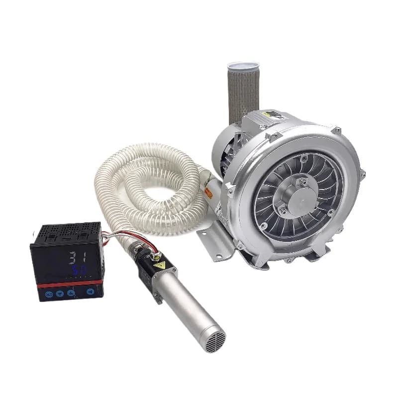 Ventilatore ad aria calda con display digitale per pistola termica industriale con aria compressa