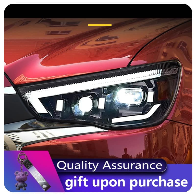 Accessori auto per Mitsubishi ASX 2013-2019 Luce anteriore DRL Lampada frontale Proiettore a LED Lente Fari Veicoli Strumenti automatici