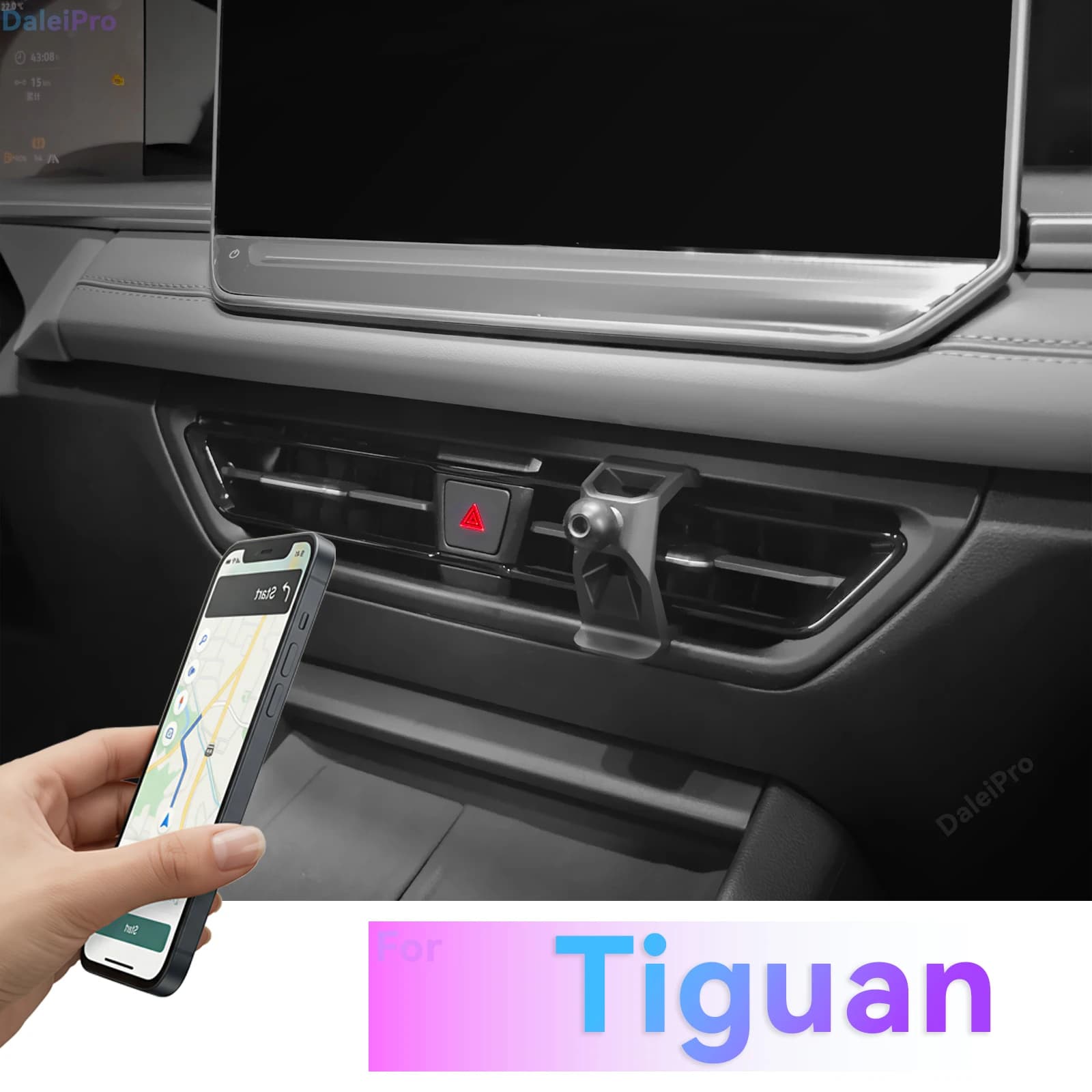 LHD RHD for Volkswagen Tiguan 2024 2025 2026 2027 Tayron Car Phone Holder, Vehicle-Specific Replaceable Car Dashboard Phone Base