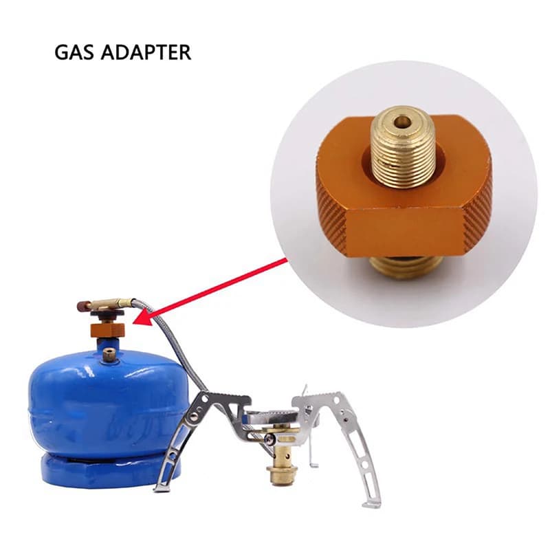 Split Type Gas Furnace Conversion Adapter Outdoor Camping LPG Tank Connection Fitting