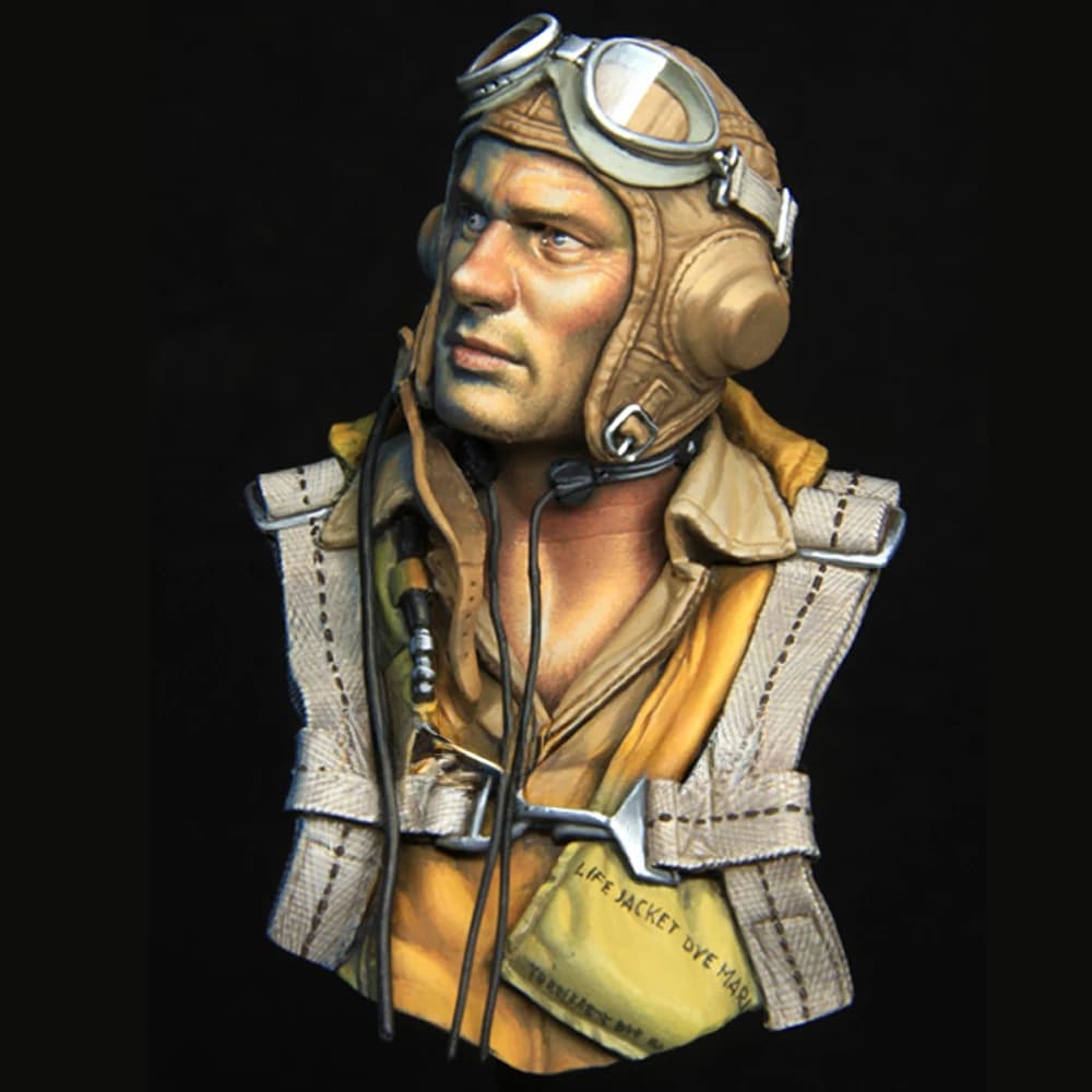 Busto modello in resina, 1/10 The Battle of MIDWAY US NAVY PILOT 1942, GK, tema militare della Seconda Guerra Mondiale, kit smontato e non verniciato