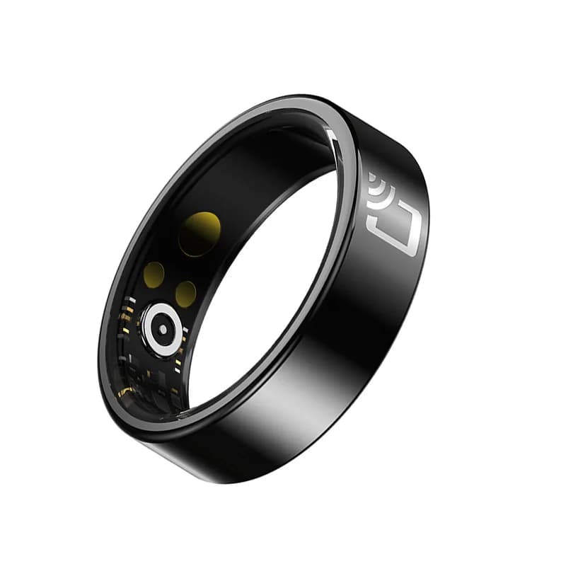 Anello Intelligente con Monitoraggio della Frequenza Cardiaca, dell'Ossigeno nel Sangue e del Sonno, Lunga Durata della Batteria, Impermeabile, NFC, Bluetooth Universale