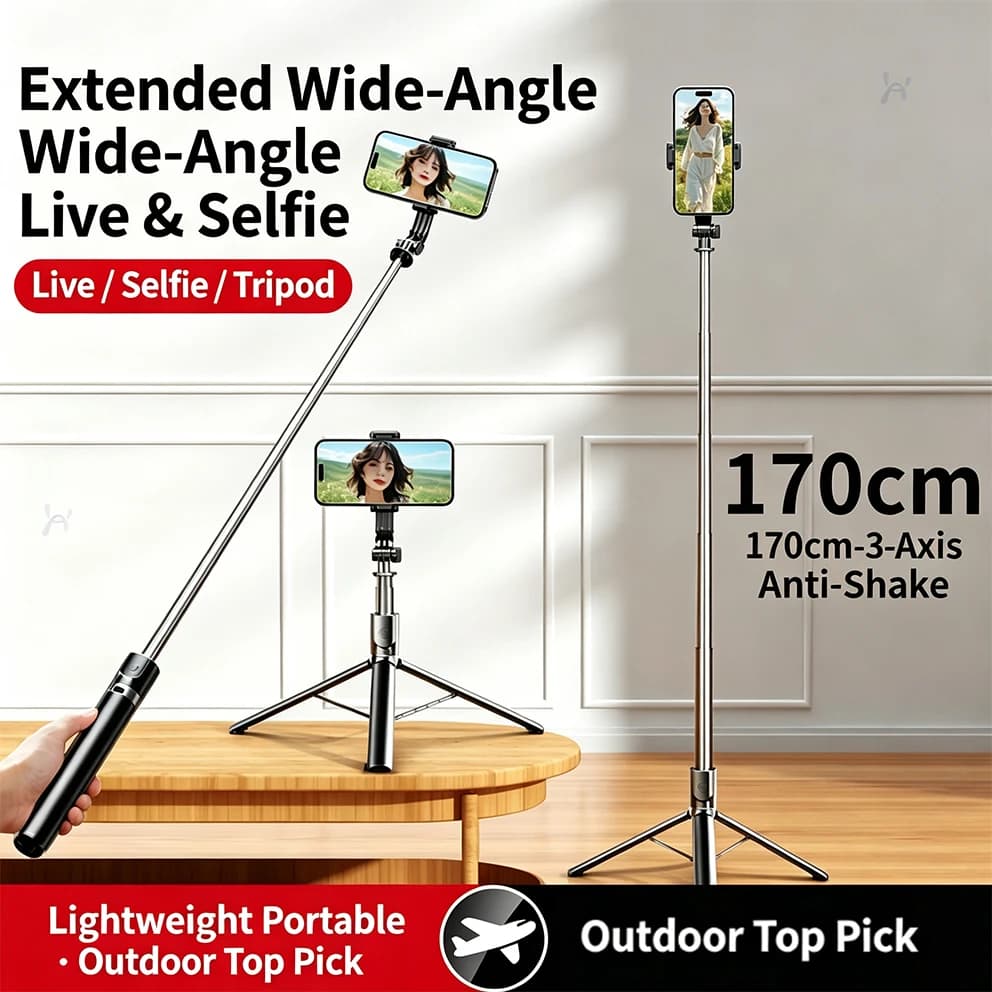 Pocket-style mini selfie stick, new concert photo gadget, mini tripod, anti-shake phone holder