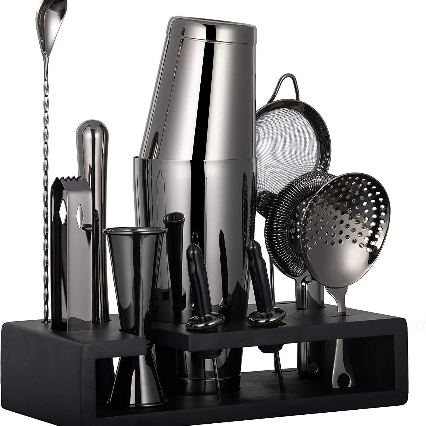 Set da Cocktail in Acciaio Inox 14 Pezzi Multicolore, Best Seller Amazon, Accessori da Bar