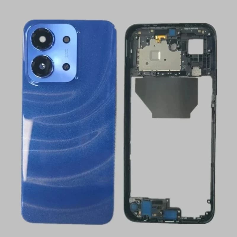 Middle Frame +Battery Back Cover Rear Door Cover with Camera Lens Replacement for Xiaomi Redmi 15C 4G back housing