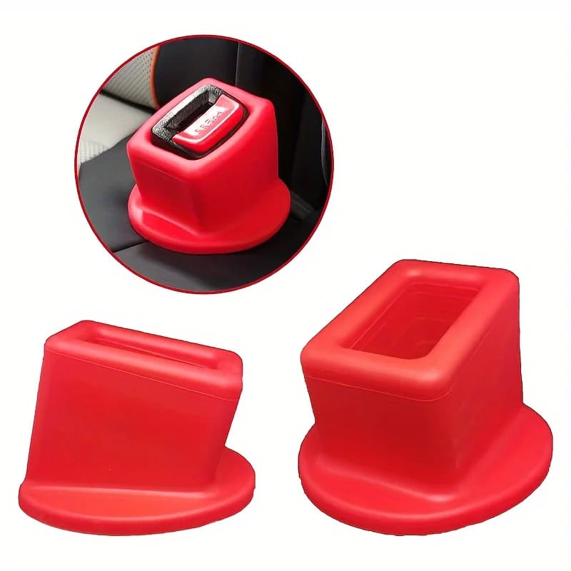 Set da 1/2 pezzi di supporto per lucchetto per cintura di sicurezza in silicone morbido universale aggiornato - Booster sicuro e confortevole per tutti i veicoli
