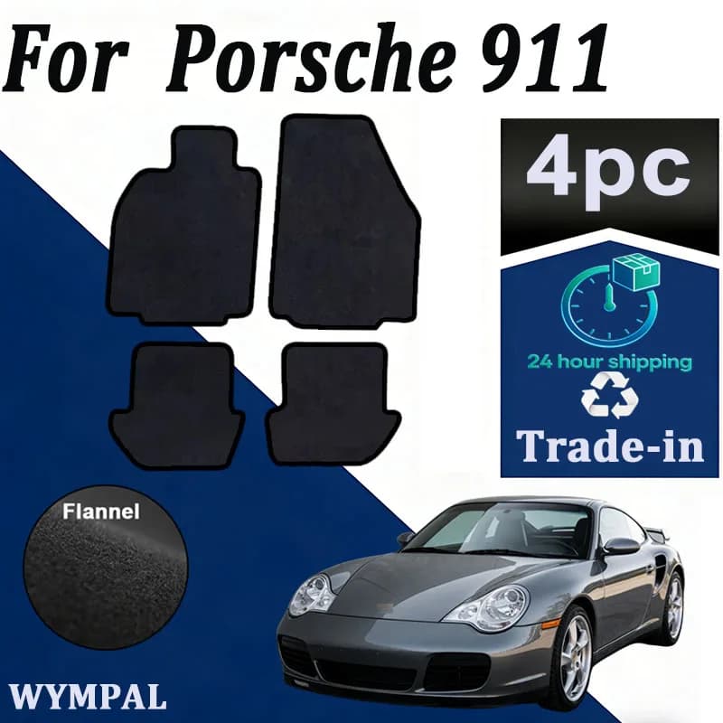 Tappetini per auto in nylon scamosciato per Porsche 911 (997) 2005-2012, antiscivolo, eleganti, inodore, ignifughi e impermeabili