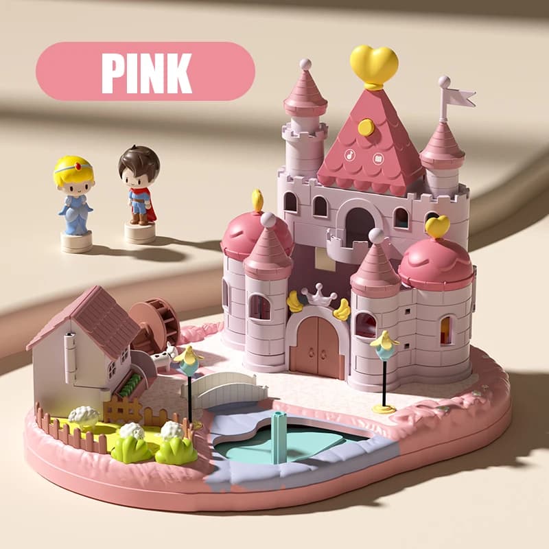 Set Casa delle Bambole Castello dei Sogni della Principessa, Modello Magnetico da Costruire, Regalo Educativo per Bambine, Giocattolo per Interazione Genitore-Figlio