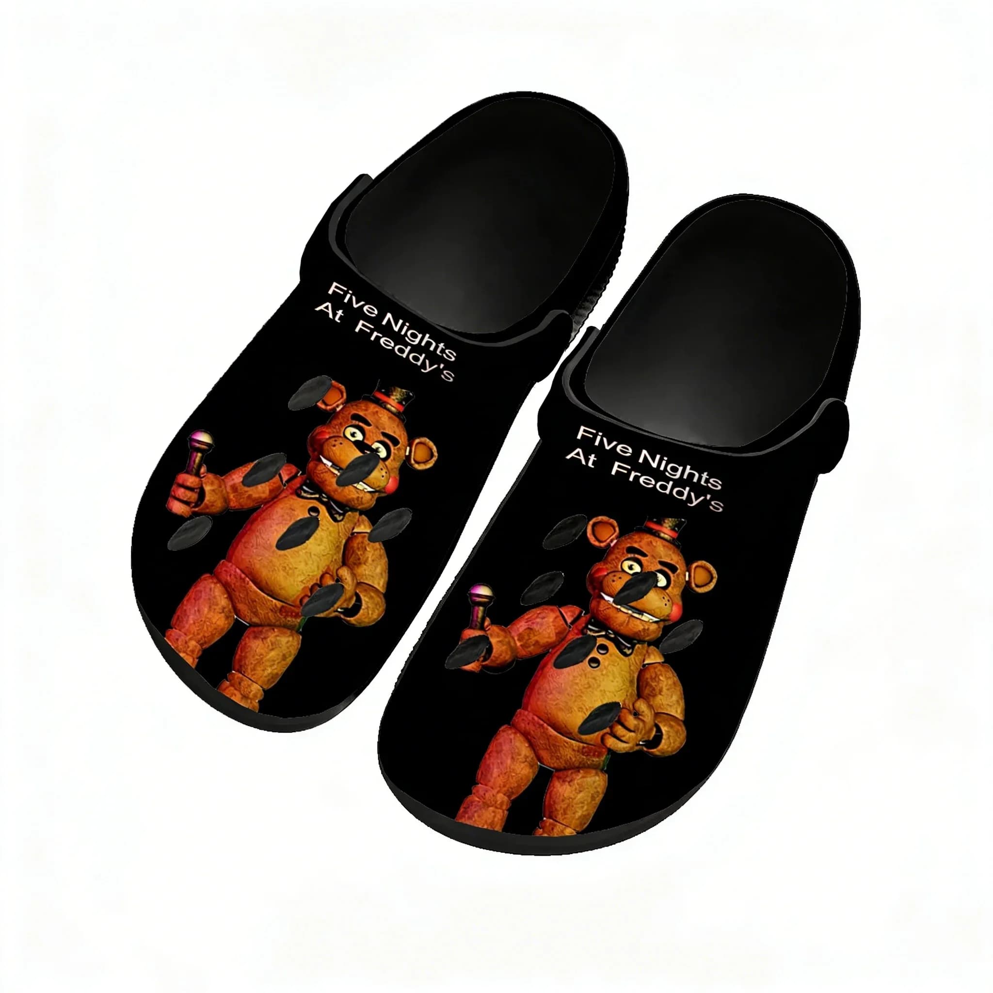 Fnaf F-Freddy Anime At Game Nights Five Water Shoes Men Women Home Garden Clogs Custom Sandals Beach Breathable Hole Slippers