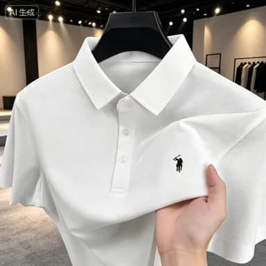 Men's Classic Polo Shirt –Breathable Cotton Blend, Casual Short Sleeve Golf Tee with Embroidered Logo, Business & Daily Wear Top