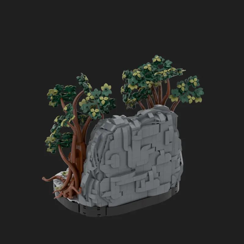 MOC Building Blocks Figurina a forma di porta a tema foresta. Sistema di Visualizzazione Creativo. Ideale per Regali di Compleanno e Giocattoli Modello per le Feste, 1930 Pezzi