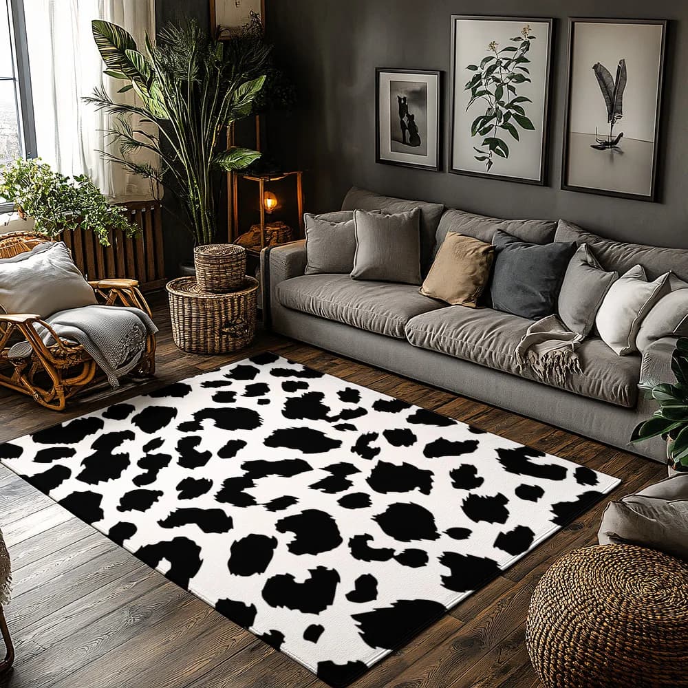Tappeto con stampa leopardata Zerbino lavabile antiscivolo con motivo animale Tappetino Decorazioni per la casa Tappeto da ingresso per soggiorno Tappeto morbido regalo