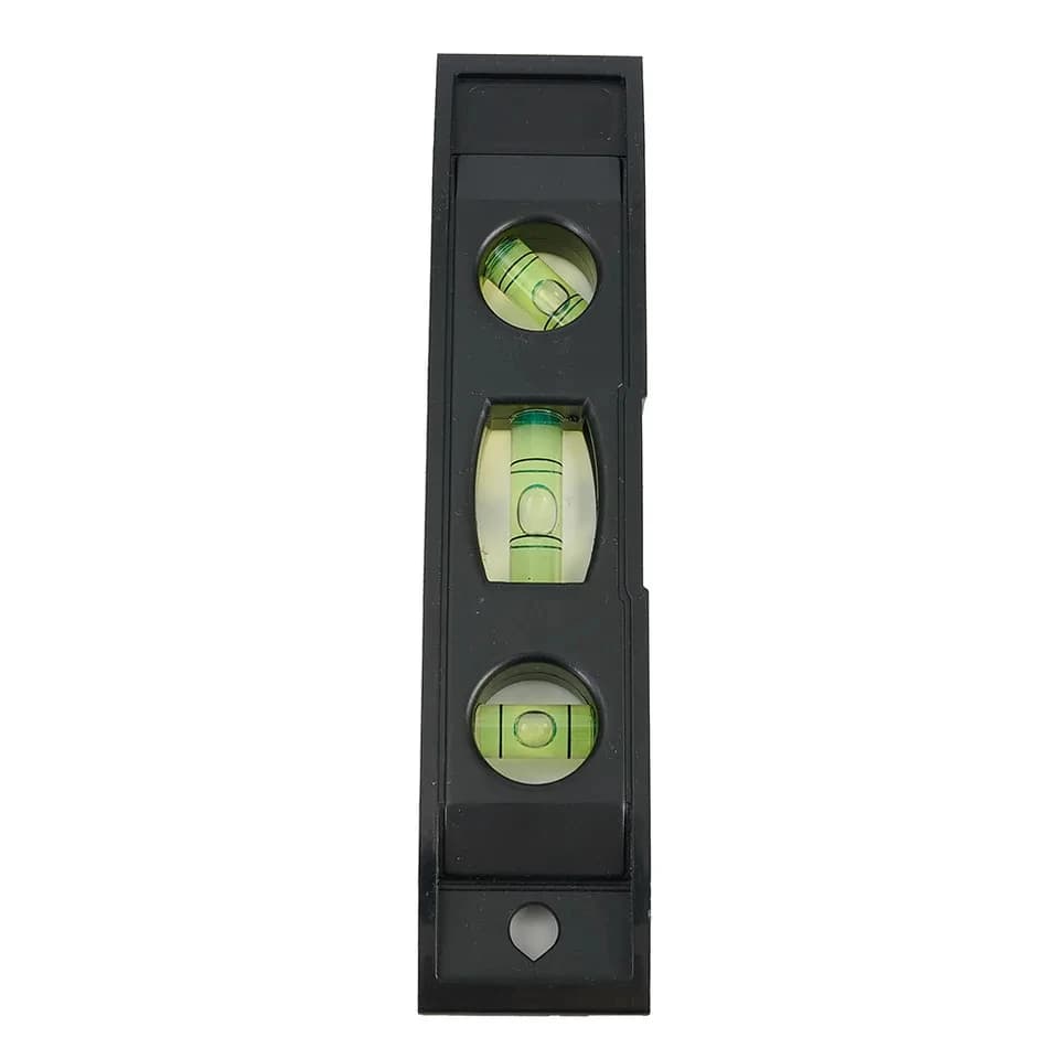 Livella a Bolla Orizzontale con 3 Bolle, Guscio Magnetico in ABS, Mini Livella Tascabile Portatile, Strumento di Misurazione, Livellatore per Macchinari