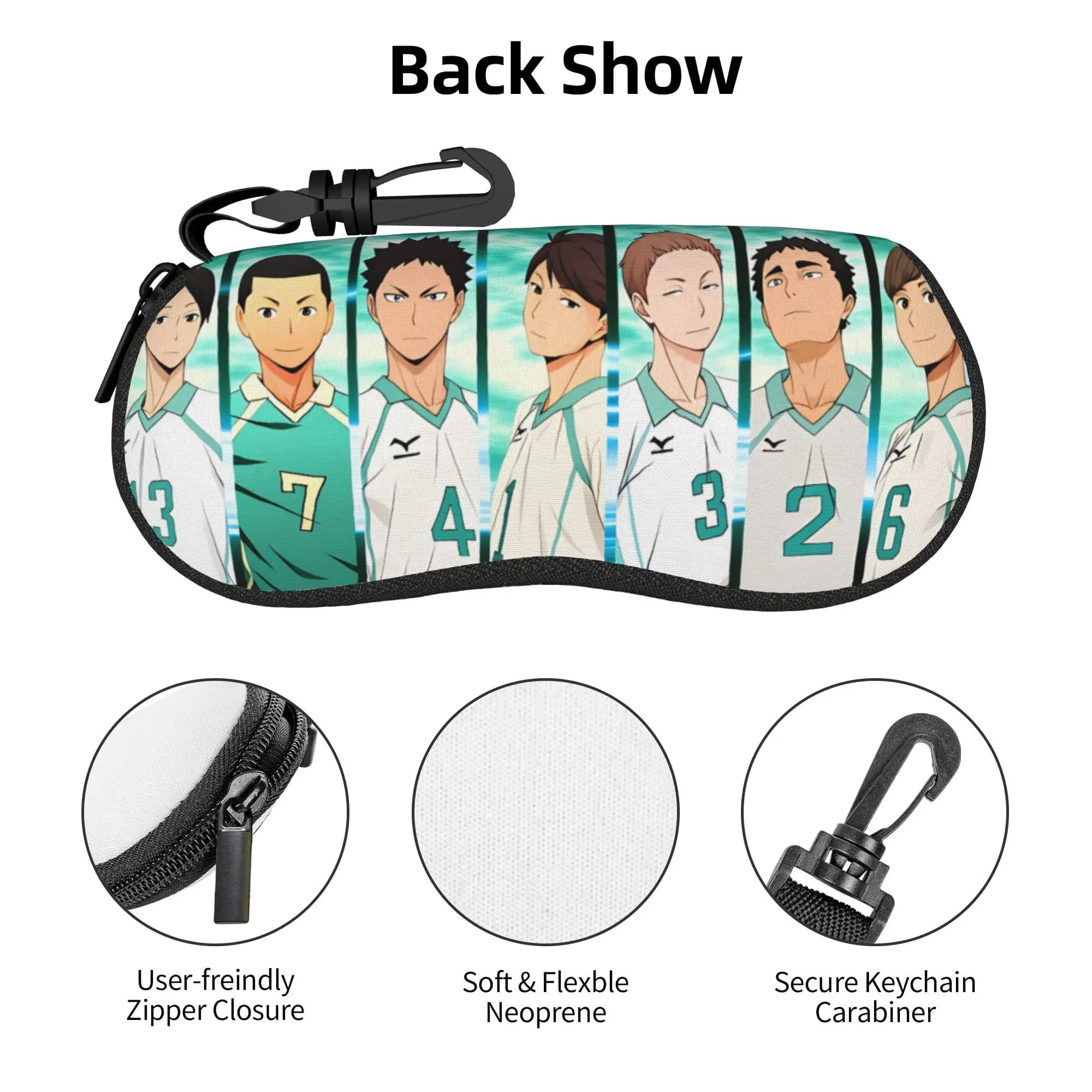 Custodia per Occhiali Issei Matsukawa Haikyuu Toru Oikawa, Custodia Rigida per Occhiali da Sole Hajime Iwaizumi