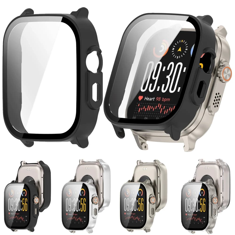 Custodia in PC+Vetro per Realme Watch 5, Guscio Protettivo Anti-caduta per Smartwatch Realme Watch 5, Accessori Protezione Schermo Bumper