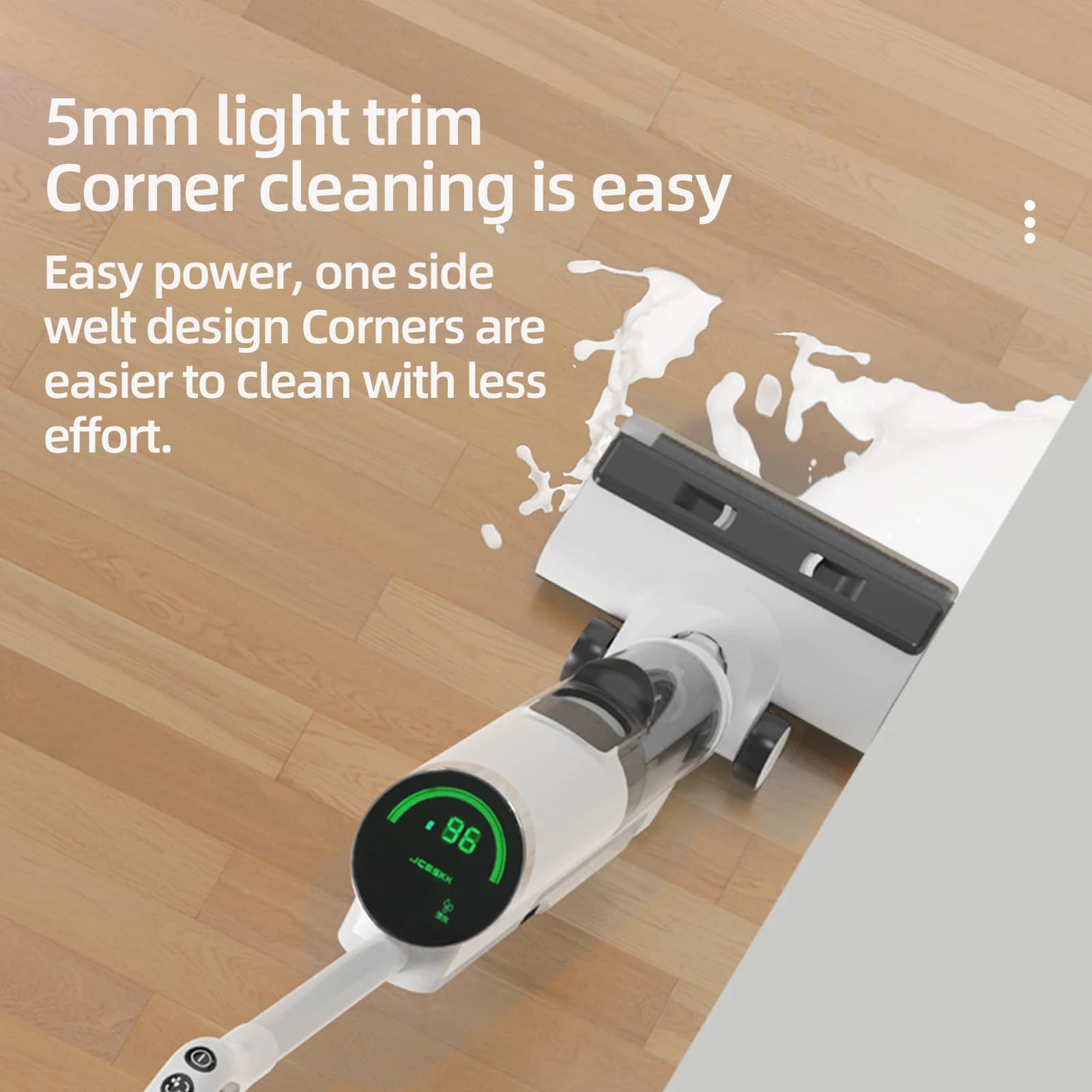 Professional Powerful Cordless Floor Vacuum Cleaner Smart Mop Self-cleaning Light-weight Handheld Antibacterial Floor Sweeper