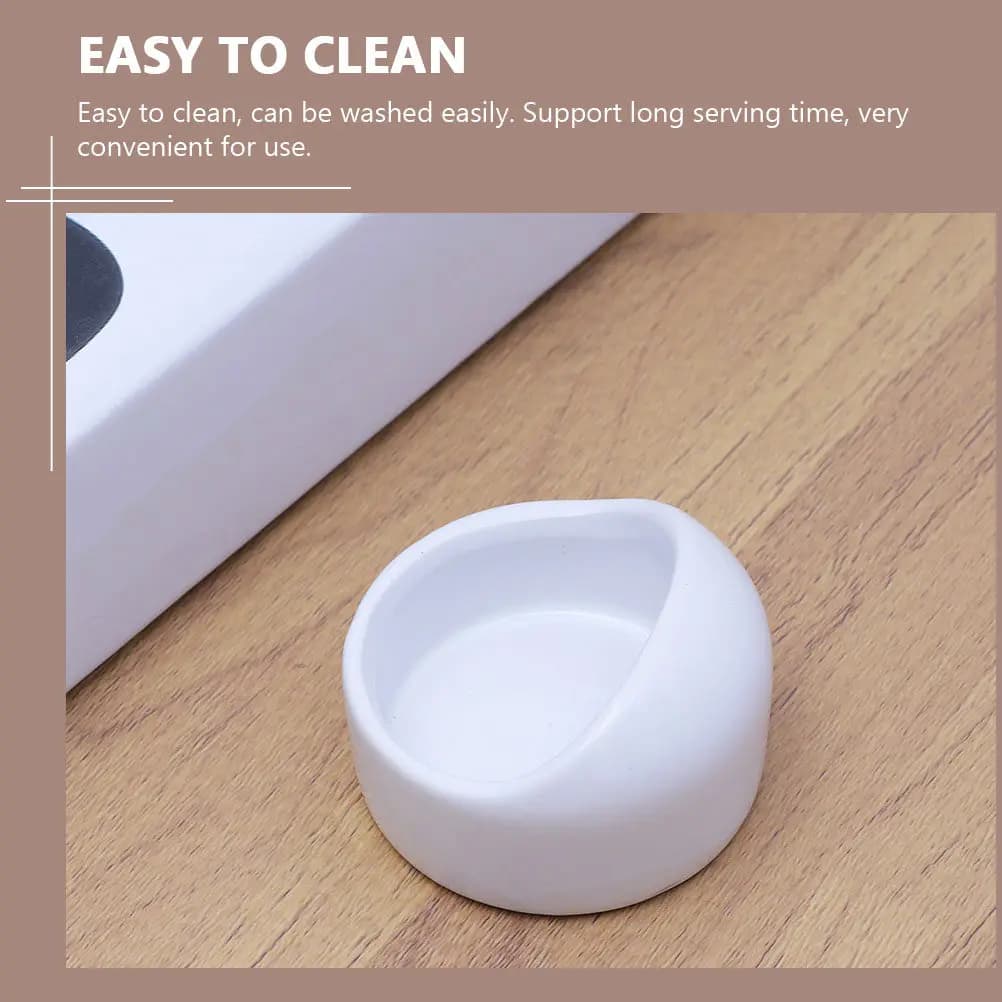 2 Pezzi Ciotola in Ceramica Resistente per Cibo per Criceti, Base Antiscivolo, Facile da Pulire, Contenitore Ricaricabile per Alimenti, Accessori per Piccoli Animali