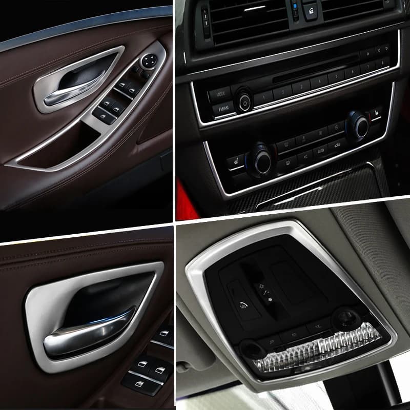 Car Styling For BMW Series 5 F10 F11 F18 Interior Accessories Auto Console Central Door Audio Speaker Gear Panel Trim Cover