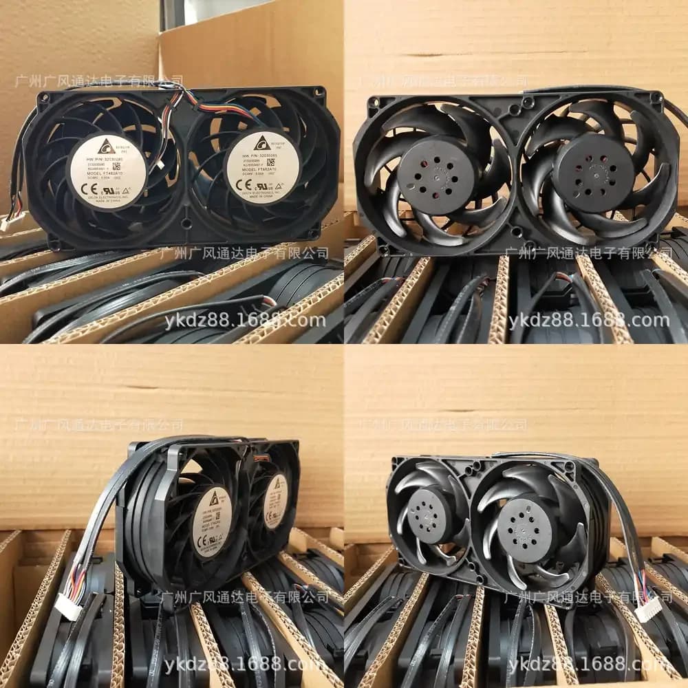 Ventola di Raffreddamento per Armadietti ad Alte Prestazioni con Doppio Motore per Delta FT482A10 e Huawei 10038 48V 5A, Ventola per Dissipazione del Calore per Rack Server
