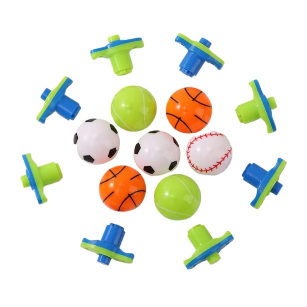 5/10 Pezzi Divertenti Trottola Luminose a Tema Calcio per Carnevale, Feste di Compleanno, Regali, Premi, Riempitivi per Confezioni, Omaggi e Souvenir