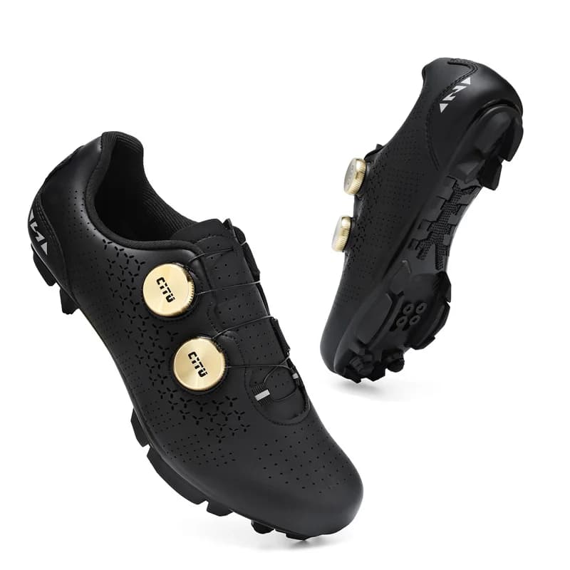 Scarpe da Ciclismo con Tacchette, Calzature Piatte per Pedali MTB, Scarpe da Bici Veloci, Calzature per Mountain Bike Indoor, Scarpe da Corsa con Sistema SPD