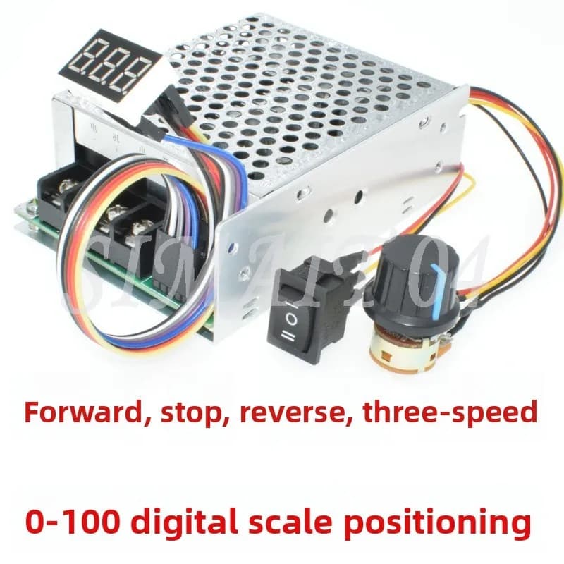 Governatore elettronico PWM, controller motore spazzolato CC, interruttore avanti e indietro motore 12v24v36v48v