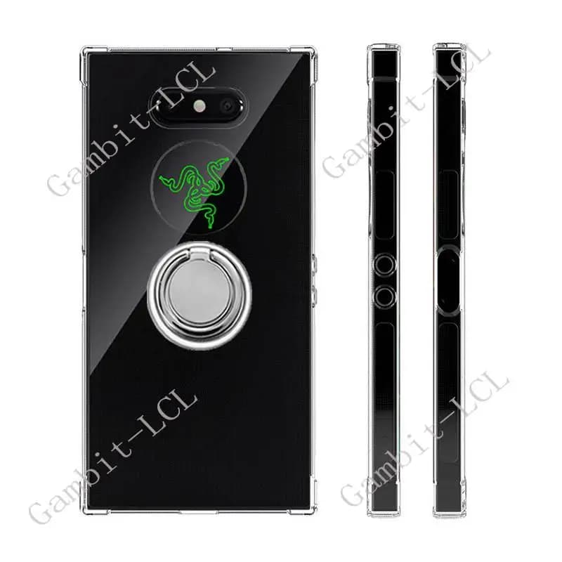 For Razer Phone 2 Phone2 5.72" Back Ring Holder Bracket Phone Case Smartphone TPU Soft Silicone Cover