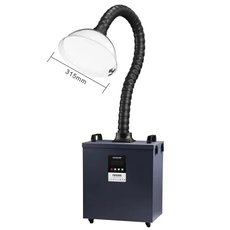 KNOKOO 350W Estrattore di Fumi Industriale, Purificatore di Fumo per Taglio e Saldatura FES350 per Stampa 3D e Stampanti DTF