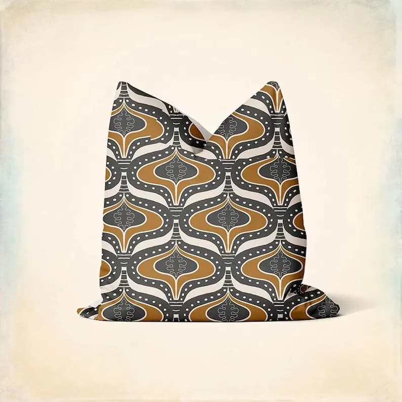 Throw Pillow Cover Mid Century Geometric Pillow Cover