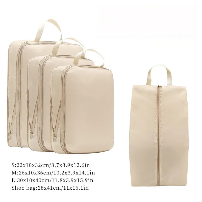 Multi Functional Portable Travel Organizer Bag Compression Design For Clothes Intimates And Cosmetics Lightweight Wash Storage