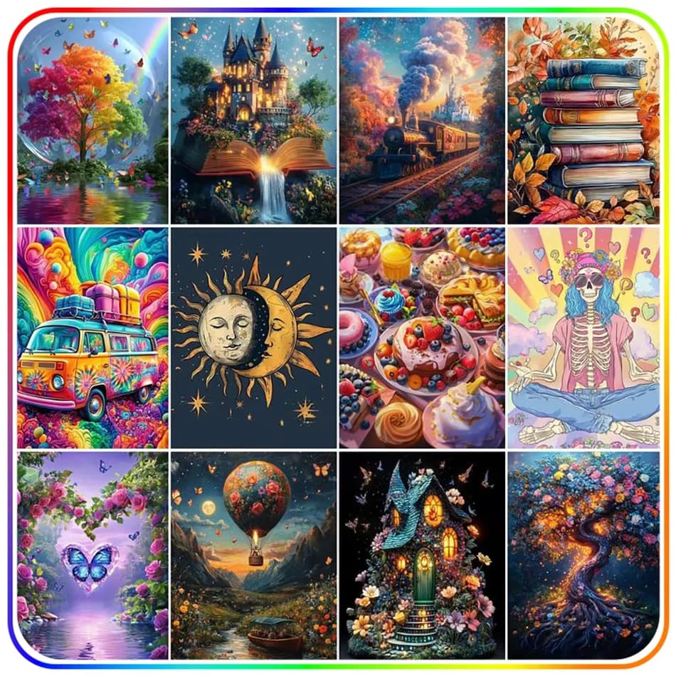 Acrylic Paint By Numbers Abstract Series Painting By Numbers on Canvas Coloring By Number for Adults Paint Digital Art