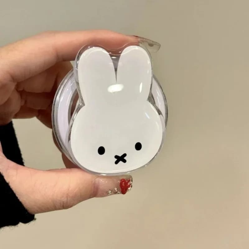 Supporto magnetico per telefono Kawaii Miffy Rabbit Supporto portatile telescopico per cartoni animati Regalo divertente per festival per ragazze
