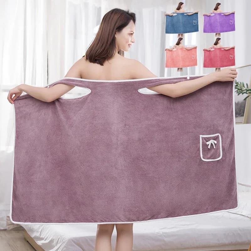Asciugamani da bagno da donna, indossabili, ad asciugatura rapida, per spiaggia, spa, vestiti, doccia e palestra