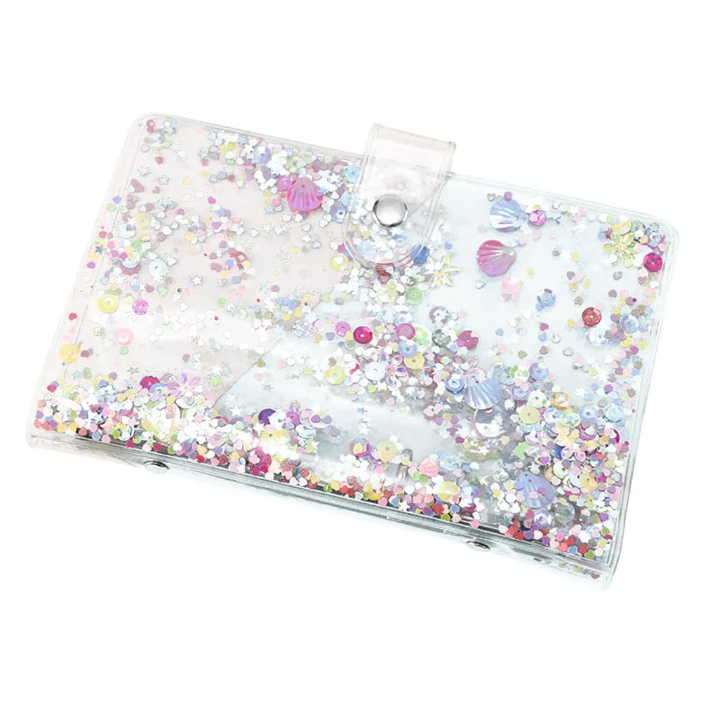 Copertina Robusta in PVC per Raccoglitori a Fogli Mobili, Copertina per Blocco Note con Paillettes, Copertina di Ricambio per Agende, Quaderni, Diari, Scrapbook, Leggera