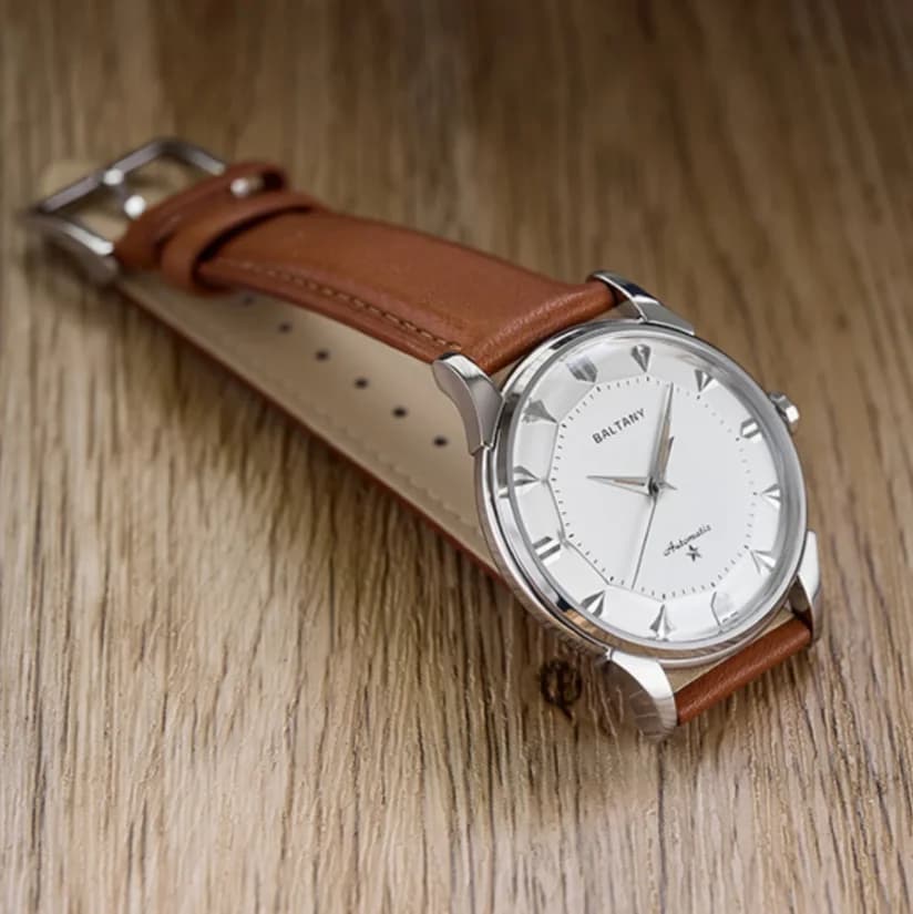 Baltany Orologio automatico da uomo 38,5 mm Orologio da polso meccanico Cassa ultrasottile Zaffiro 50 m Impermeabile luminoso Miyota 9039