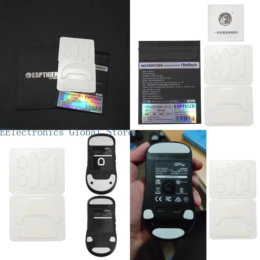 462B 1 Confezione Piedini Del Mouse Pedale per ENDGAME GEAR OP1W Piedini Del Mouse Ricambio Scivola Bordo Curvo Piedini Del