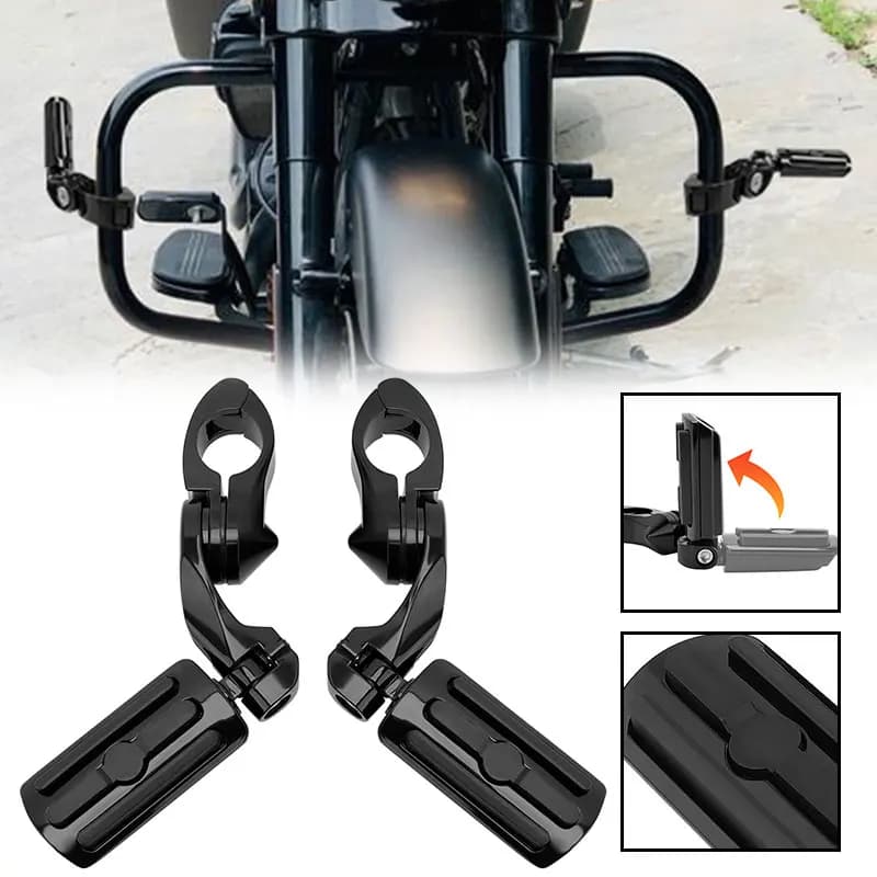 Pedane moto protezione motore autostradale 1-1/4 "32mm per Harley Electra Glide Ultra Classic FLHTCU Sportster XL Dyna Softail
