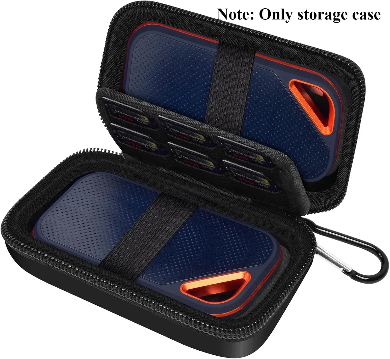 Custodia per disco rigido esterno per SSD portatile SanDisk Extreme da 1 TB 2 TB 4 TB 500 GB Unità a stato solido esterna, borsa per 2 SSD (solo scatola)