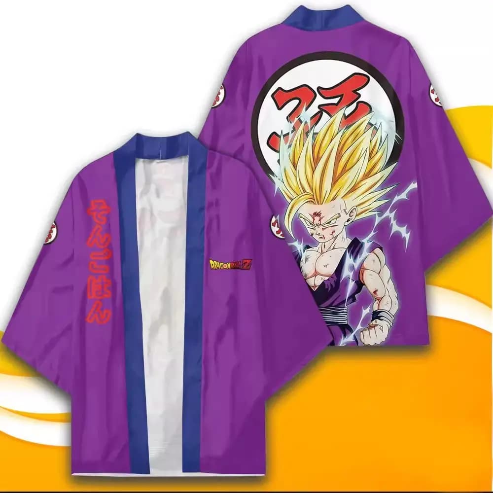 Japan Anime Dragon Ball Son Goku Cosplay Men Kimono Casual Cape Adult Kids Coat Majin Buu 3D Print Boys DBZ Kimono Clothing