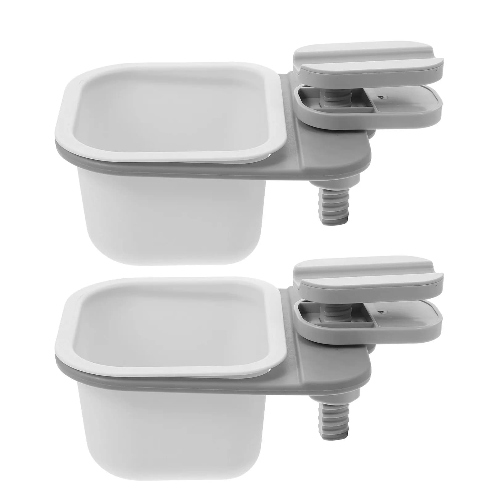 2 Pezzi Cestino Girevole da Scrivania, Mini Pattumiera in Plastica con Clip, Contenitore Portatile per Rifiuti da Ufficio Sotto Scrivania/Banco