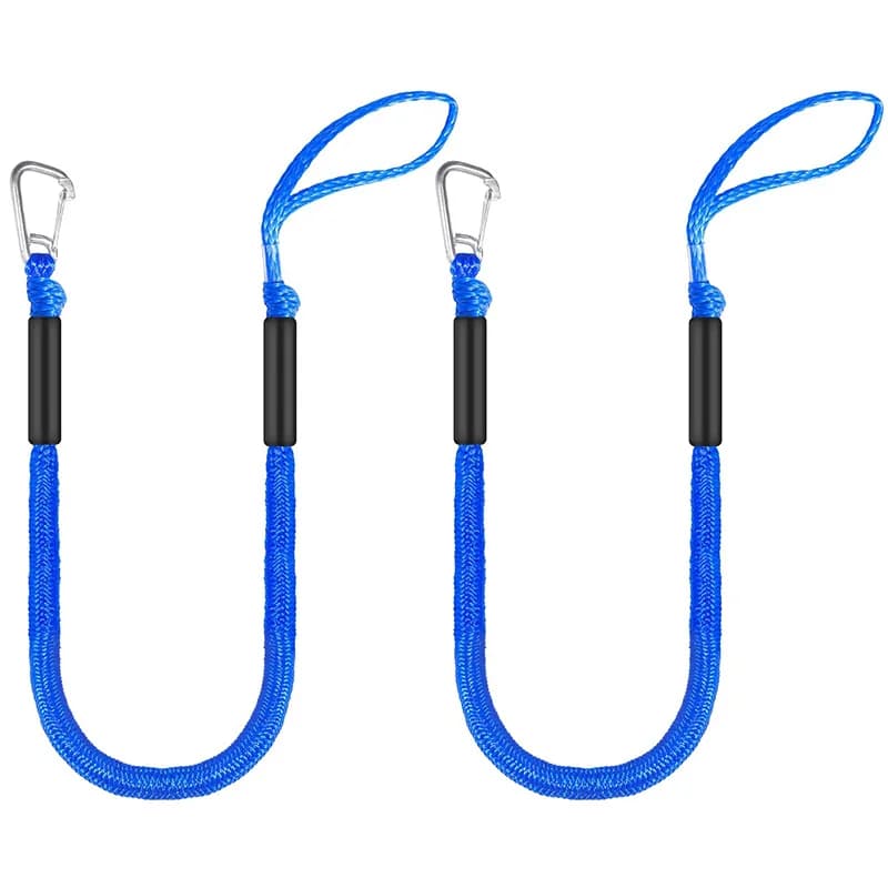4FT Bungee Dock Lines for Boat Single Hook Dock Rope Ideal Boat Ropes for Kayak Jet Ski & Pontoon Marine Anti-collision Rope