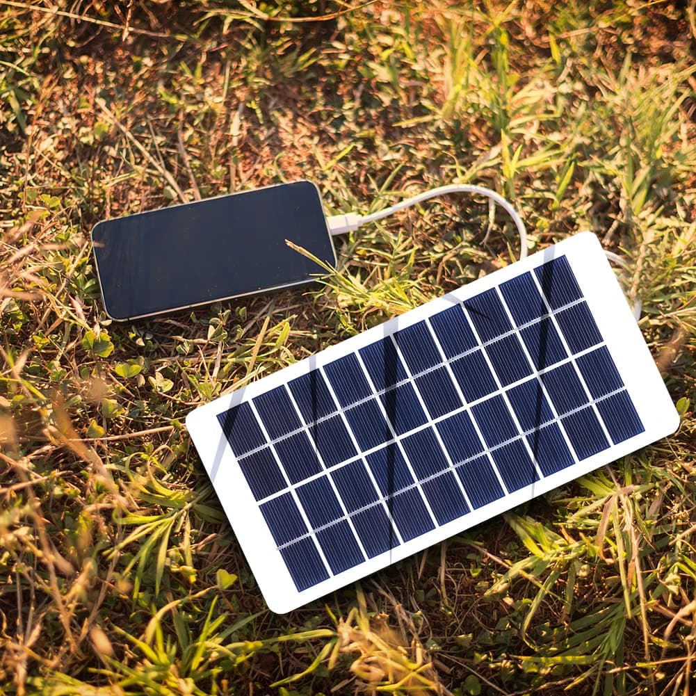 20W 5V Battery Charger Solar Panel Mobile Power Supply Outdoor Solar Panels Courtyard Lighting for Doorbell Monitoring