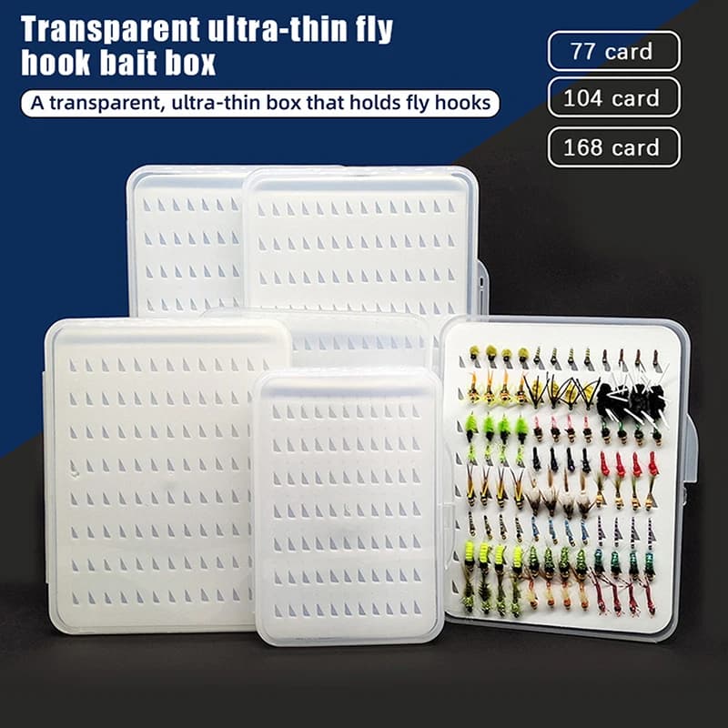 . [SH] 1 pcs Micro and Ninfe Mosque Sotile Box (S/M/L) with Foam, Fly Fishing Esque Box, Fishing Equipment, Fishing Ami Box