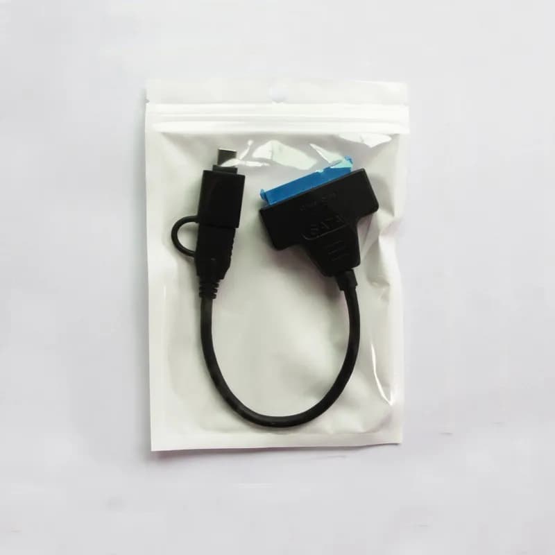 2 in 1 SATA to USB3.0/Type-C Adapter Cable Up To 6 Gbps High Speed Support 2.5 Inch External HDD SSD Hard Drive 22 Pin Sata
